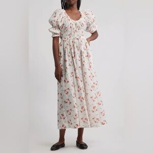 Doen White Floral Maxi Dress